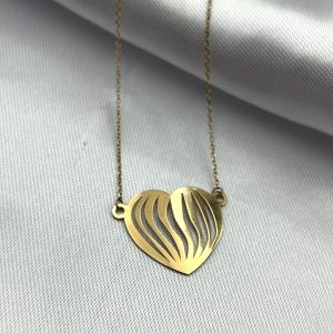 گردنبند طلا مینیمال مدل قلب کد 1211