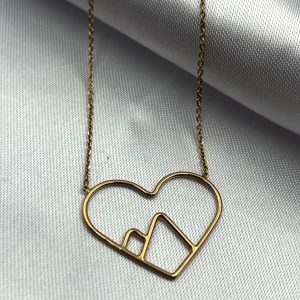 گردنبند طلا مینیمال مدل قلب کد 1206