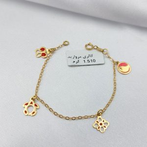 دستبند طلا مدل نوزادی کد 1383