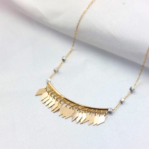 گردنبند طلا مدل لبخند کد 4320