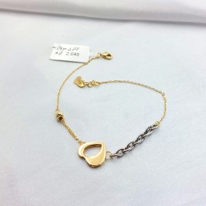 دستبند طلا مدل قلب کد 5978