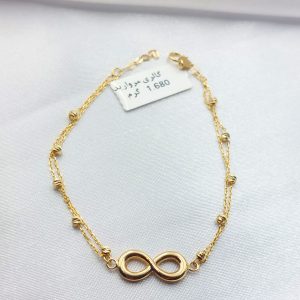 دستبند طلا مدل بی نهایت کد 6115