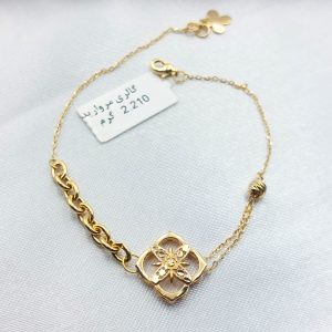 دستبند طلا مدل شبدر کد 5979