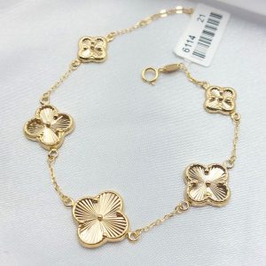 دستبند طلا مدل ونکلیف کد 6114