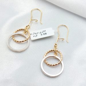 گوشواره طلا مدل دایره کد 6556
