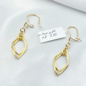 گوشواره طلا مدل لوزی کد 5751