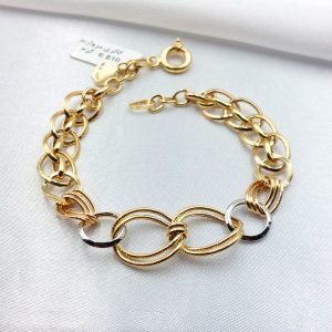 دستبند طلا مدل زنجیری اپل کد 6111