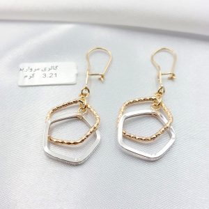 گوشواره طلا مدل هندسی کد 6553