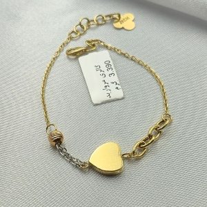 دستبند طلا مدل قلب کد 4371