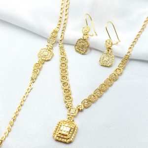 سرویس طلا مدل تراش مربعی کد 5361